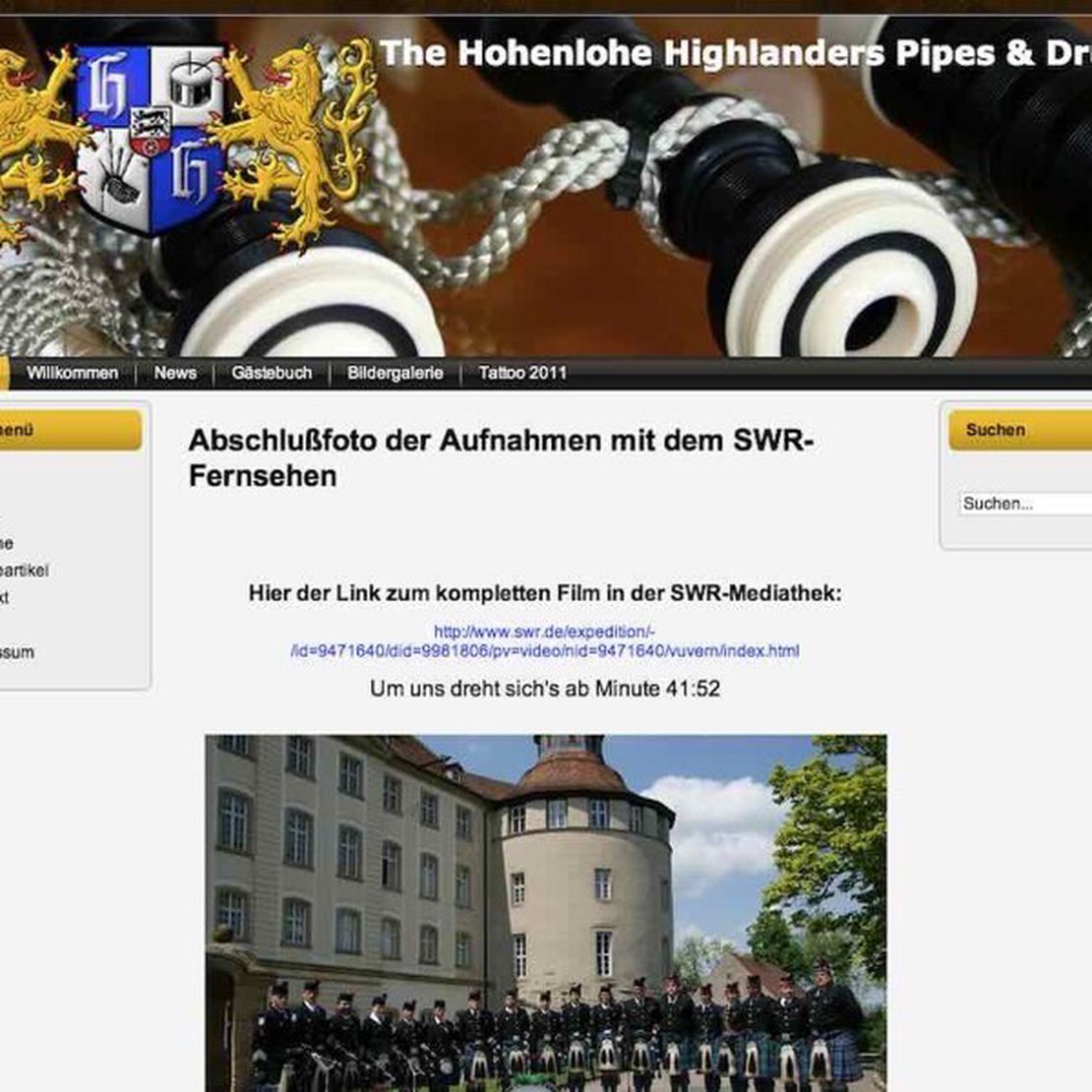 hohenlohe highlanders, pipes and drums