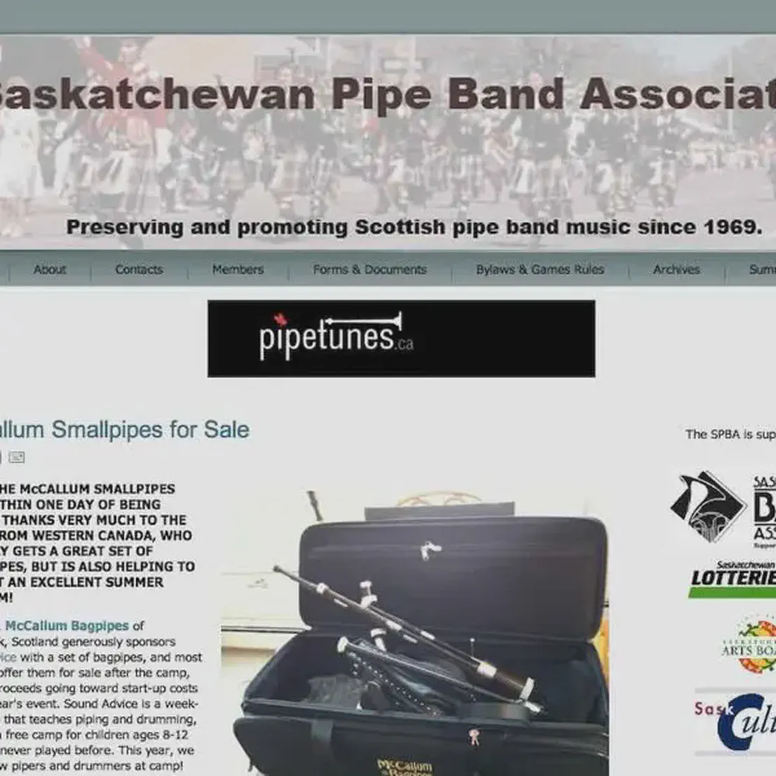 saskatchewan pipe band association