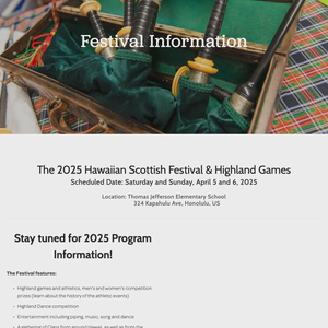 Hawaiian Scottish Festival & Highland Games