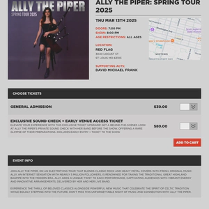 Ally the Piper: Spring Tour 2025