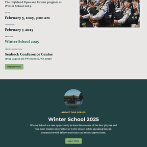 Highland Pipes & Drums Program at Winter School 2025