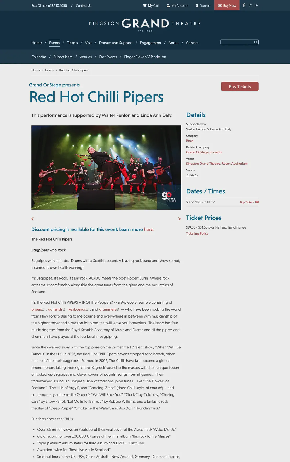 Red Hot Chilli Pipers Concert